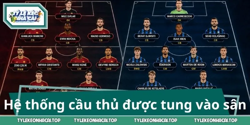 Hệ thống cầu thủ được tung vào sân